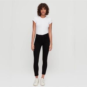 Citizens Of Humanity Rocket Crop High Rise Skinny Jeans Black Size 27 Stretchy